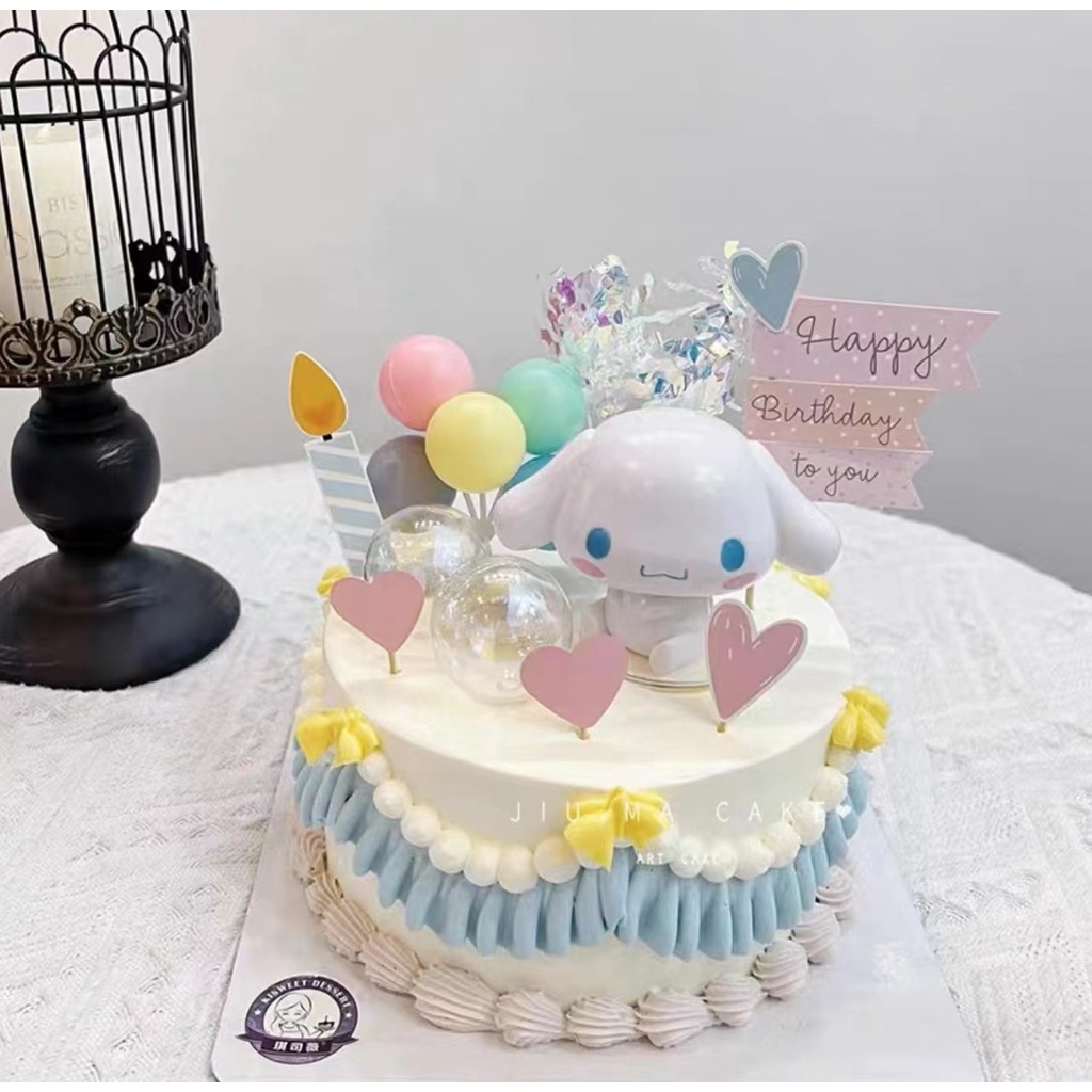 Bộ Phụ Kiện Trang Trí Bánh Kem Hình Cinnamoroll Dễ Thương Sáng Tạo