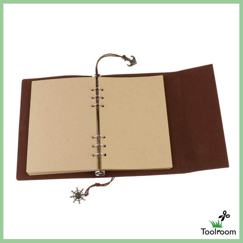 Sổ Tay Bìa Da Màu Trơn Họa Tiết Lá Cây Dành Cho Đi Du Lịch