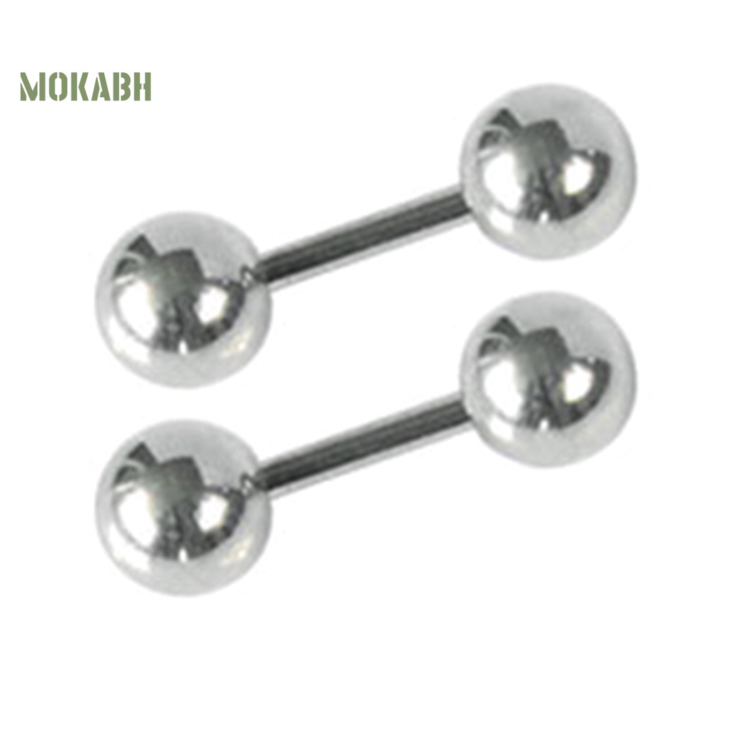 [Mok Abh] Khuyên Tai Quả Bóng Phong Cách Punk Đơn Giản Chống Mài Mòn Cho Nam