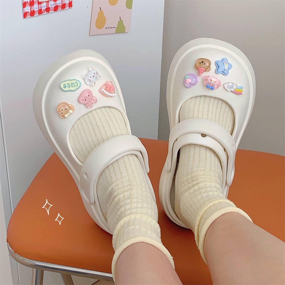 Dép crocs sandal FEIJIANU 29Z23071701 thời trang đi biển đáng yêu thoải mái cho nữ