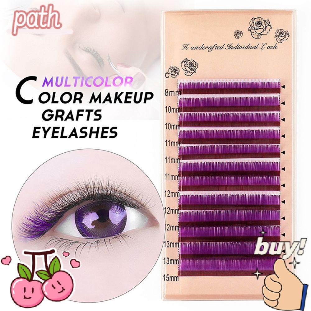 PATH Lông Mi Giả C / D Cong Dày 0.07 Nhiều Màu Sắc Thời Trang Cho Nữ