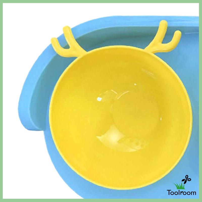 Bát Đựng Thức Ăn Nước Uống Hai Ngăn Có Thể Uốn Cong Cho Thú Cưng