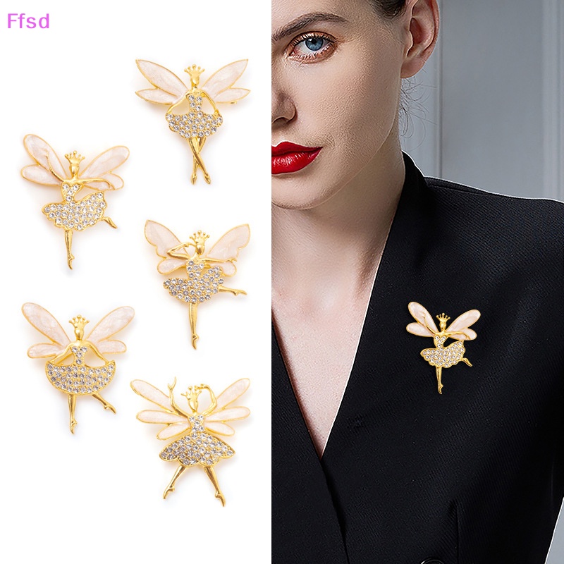 {Ffsd} Ghim Cài Áo Hình Cô Gái Múa Ba Lê Đính Đá Sáng Tạo Đẹp Mắt Cho Nữ