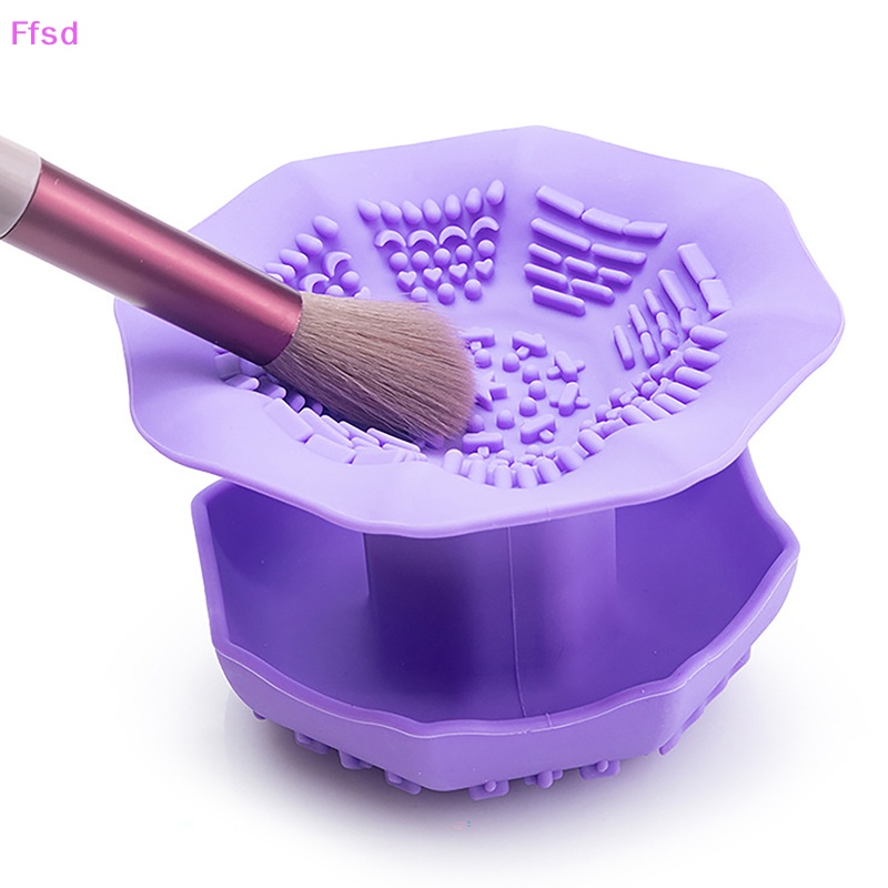 {Ffsd} Dụng Cụ Vệ Sinh Cọ Trang Điểm Bằng Silicon Mềm Có Thể Gập Lại
