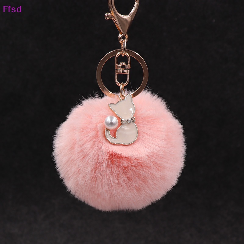 {Ffsd} Móc Chìa Khóa Hình Mèo Bông Mềm Mại Dễ Thương Làm Quà Tặng Cho Nữ