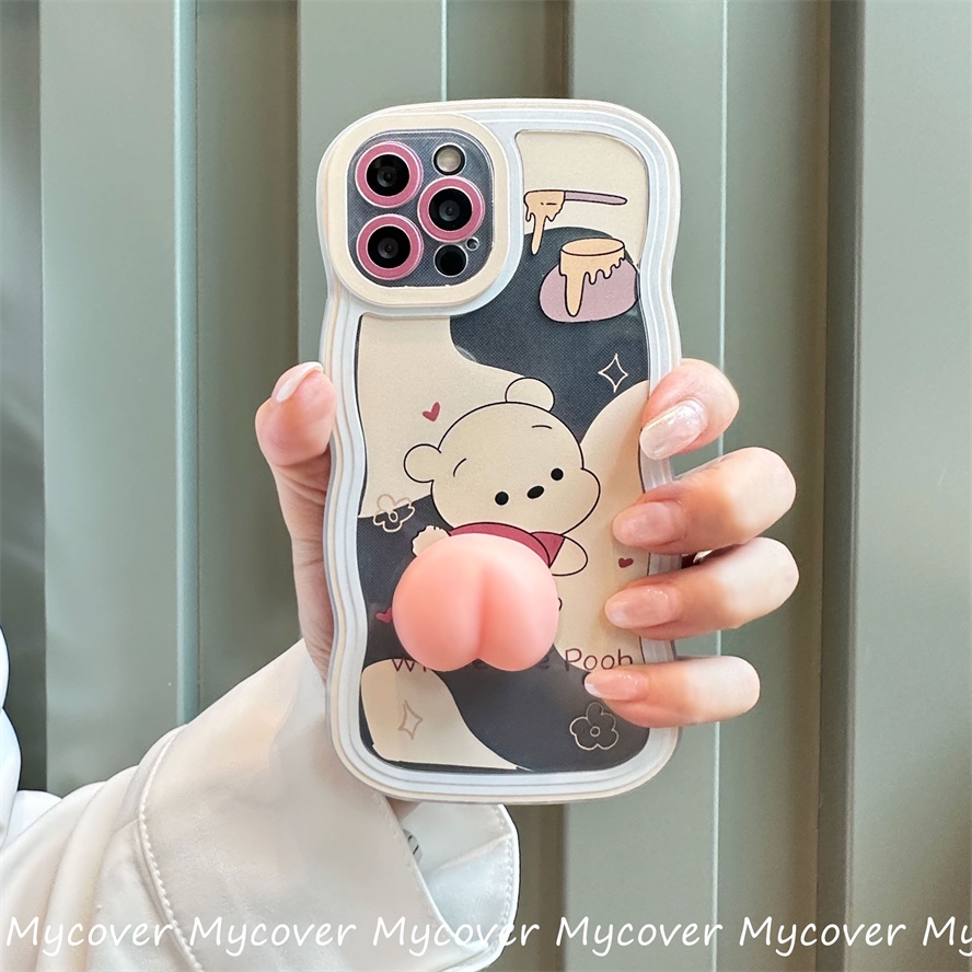 Ốp Điện Thoại Silicone Mềm Chống Sốc In Hình Mông Quả Đào Cho iPhone 11 12 13 14 Pro Max X Xr Xs 8 7 6 Plus SE 2020