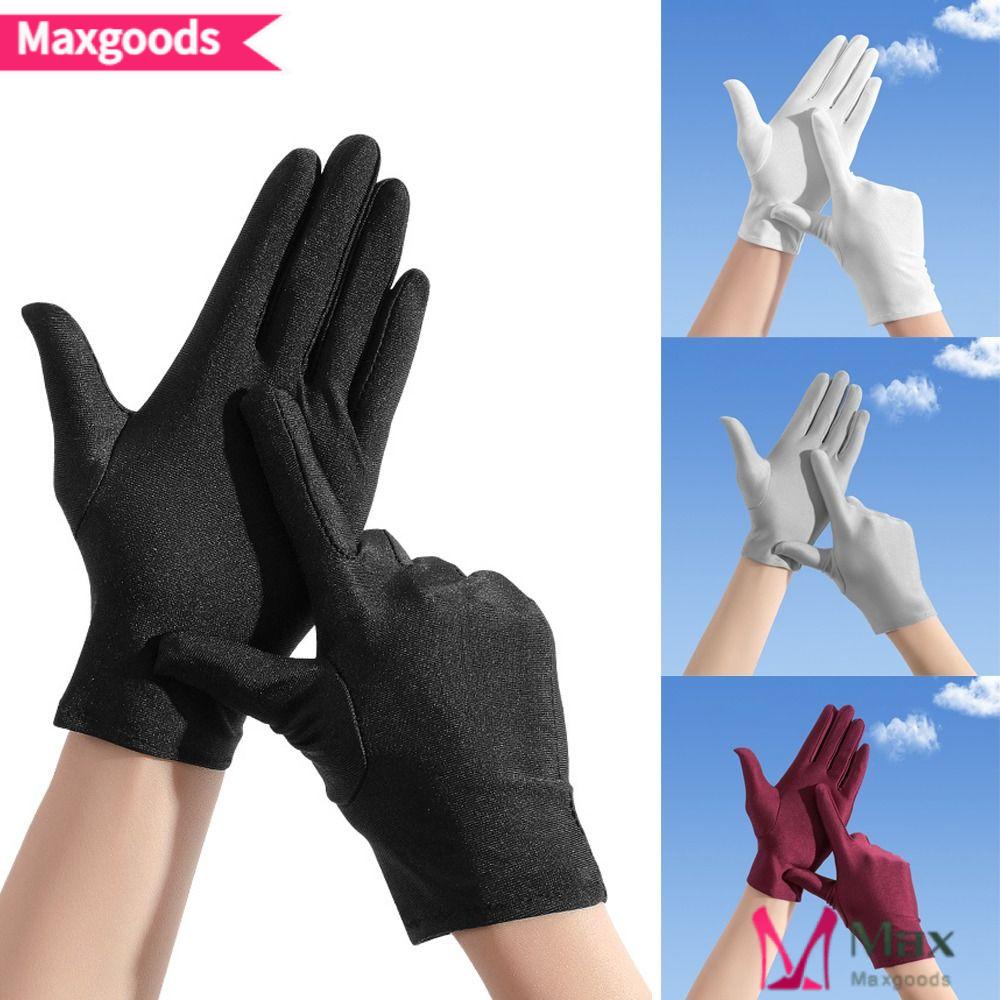 MAXG Găng Tay Lái Xe / Phục Vụ Bằng Lụa Sữa Màu Trơn Chống Trượt Cho Nữ