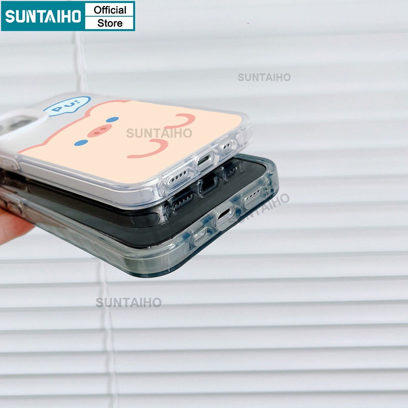 Ốp Điện Thoại Silicone Mềm Dạng Nhám Chống Sốc In Hình Gấu Cho iPhone XR 14 Pro Max 13 12 IP 11 Pro Max XR XS Max 7 8 Plus