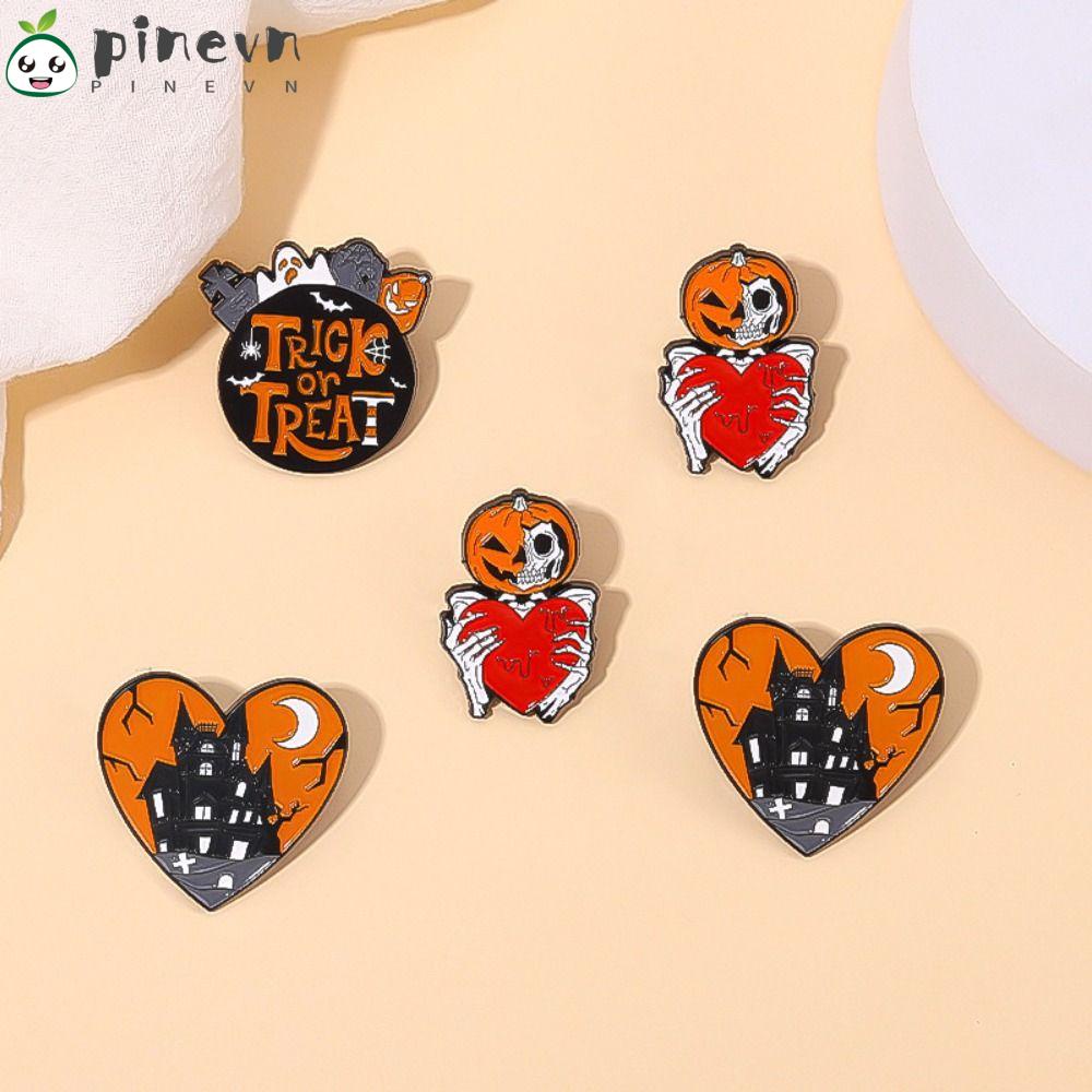 PINEVN Set 3 Ghim Cài Áo Hợp Kim Hình Bộ Xương / Bộ Xương 3cm Phong Cách Gothic Punk Mới