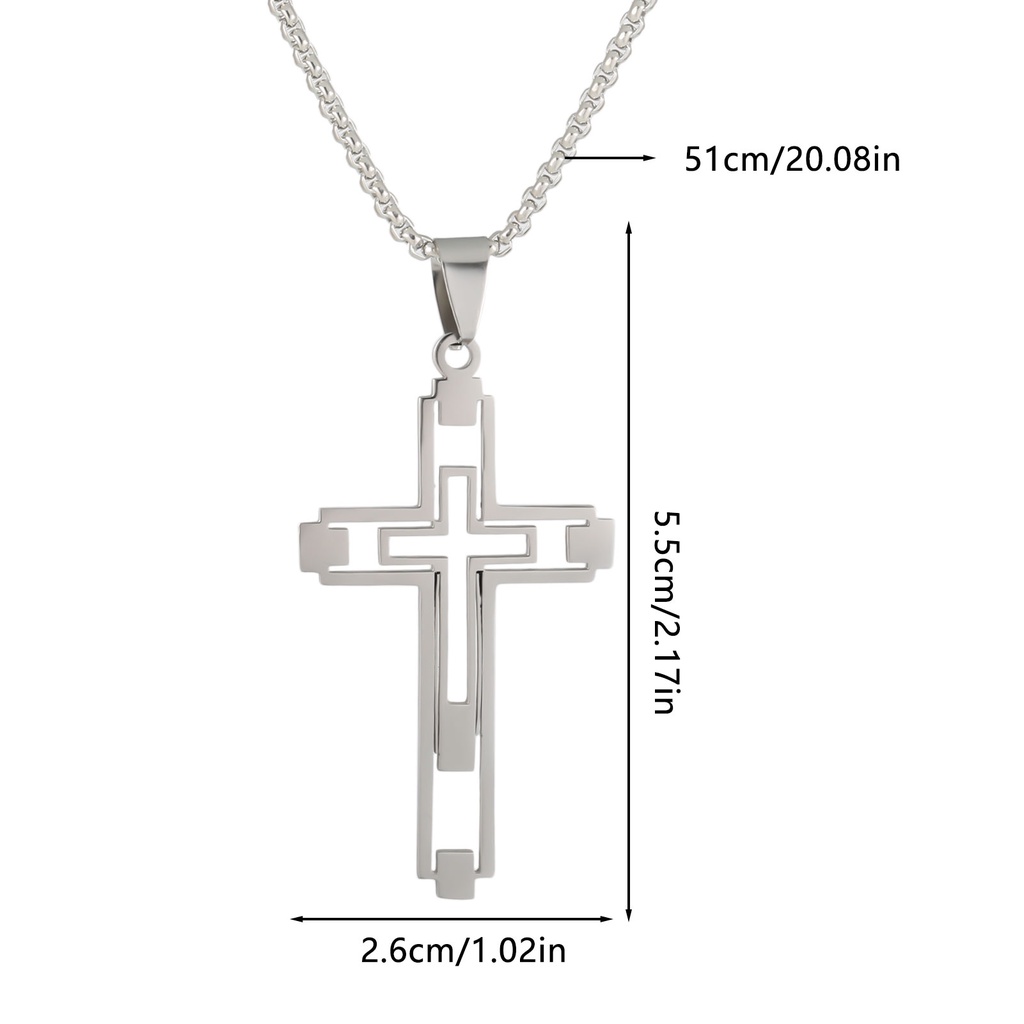 Ygt Vòng Cổ Choker Bằng Thép Không Gỉ Hình Thánh Giá Màu Vàng / Bạc Thời Trang Cho Nam Và Nữ