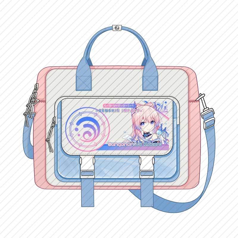 Genshin Va Chạm Ba Lô Zhongli Venti Cầm Tay Sức Chứa Lớn Đựng Máy Tính