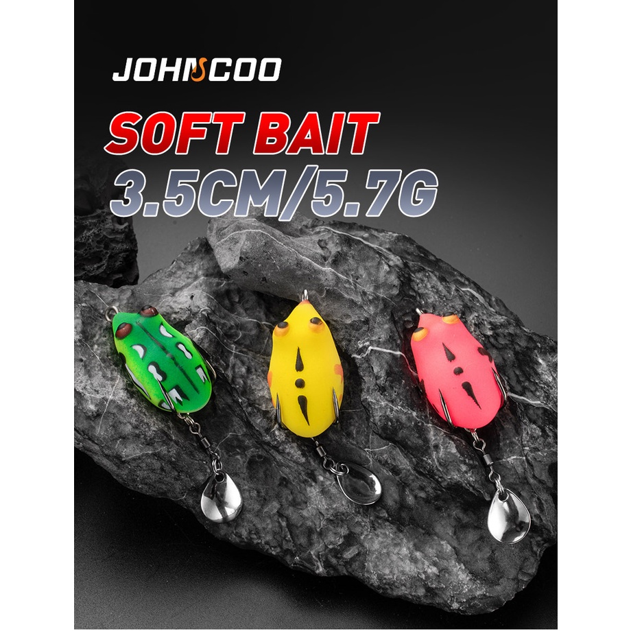 Mồi Câu Cá Giả Hình Con Ếch Bằng Cao Su Mềm 35mm / 5.8g