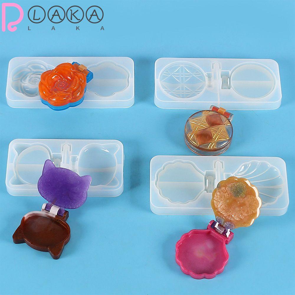 LAKAMIER Khuôn Làm Gương Trang Điểm Hình Vỏ Sò / Mèo 3D Độc Đáo