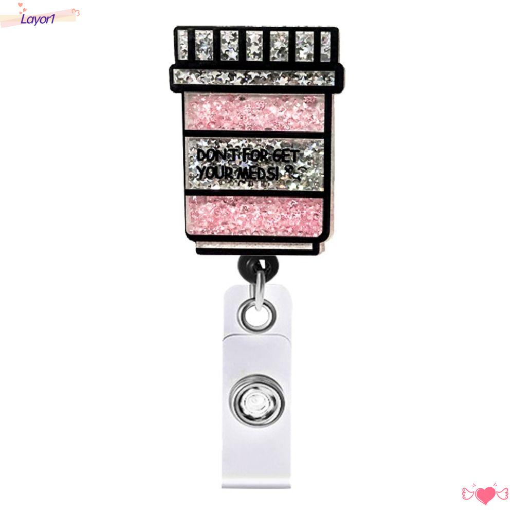 LAYOR1 Kẹp Cá Sấu ABS Có Thể Thu Gọn Thời Trang Cho Y Tá Văn Phòng