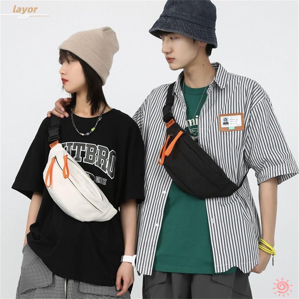 LAY Túi Đeo Chéo Ngực / Thắt Lưng Bằng Nylon Bền Nhiều Màu Sắc Chống Nước Đa Dạng Thể Thao