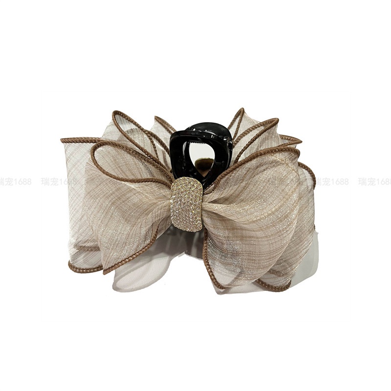 Kẹp Tóc Đính Nơ Ren Thiết Kế Mới Đơn Giản Thời Trang Theo Phong Cách Hàn