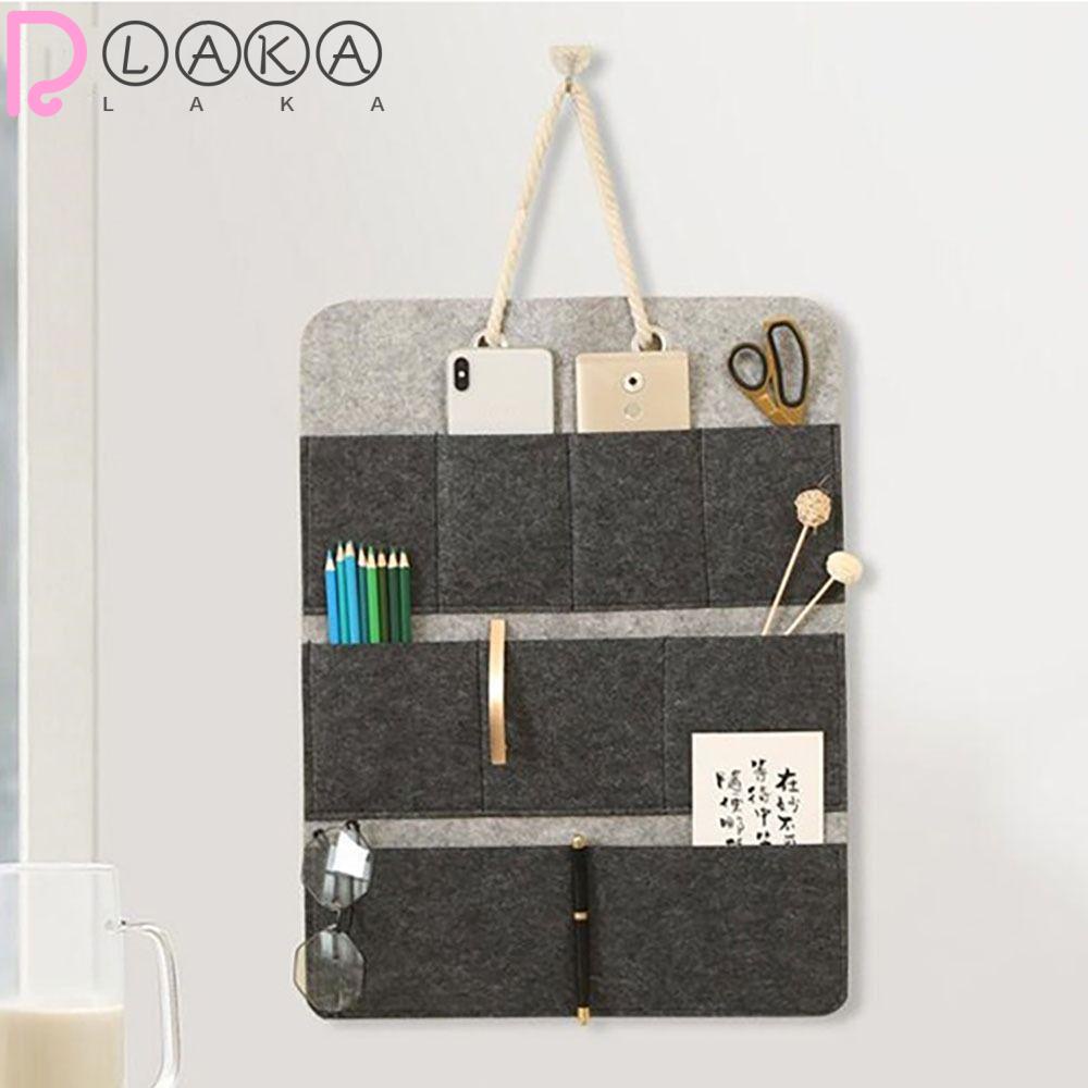 LAKAMIER Túi Treo Tường Nhiều Ngăn Bằng Vải Nỉ Thời Trang
