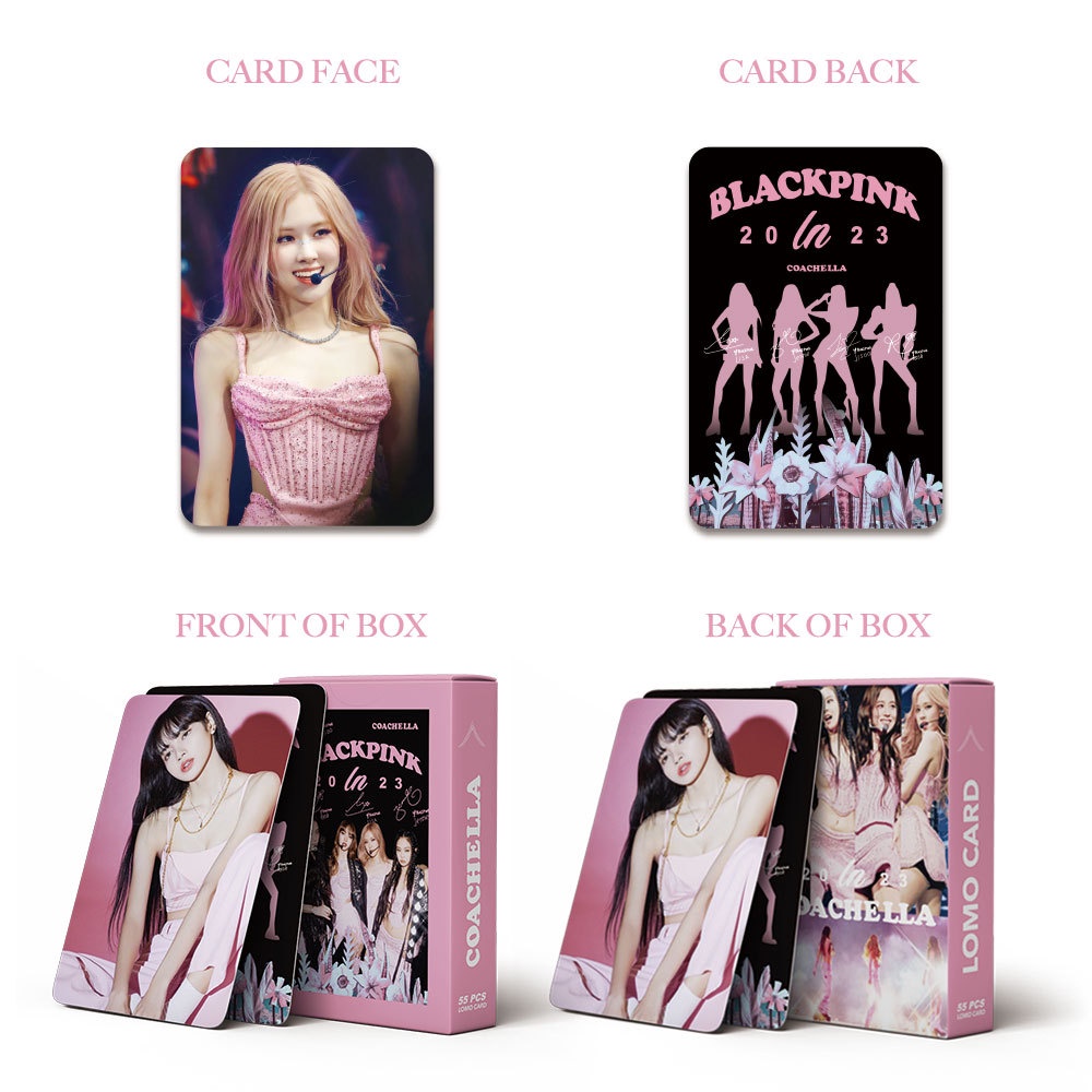 LOMO ảnh nhóm nhạc COA HELLA bưu thiếp nhỏ rose lisa jennie