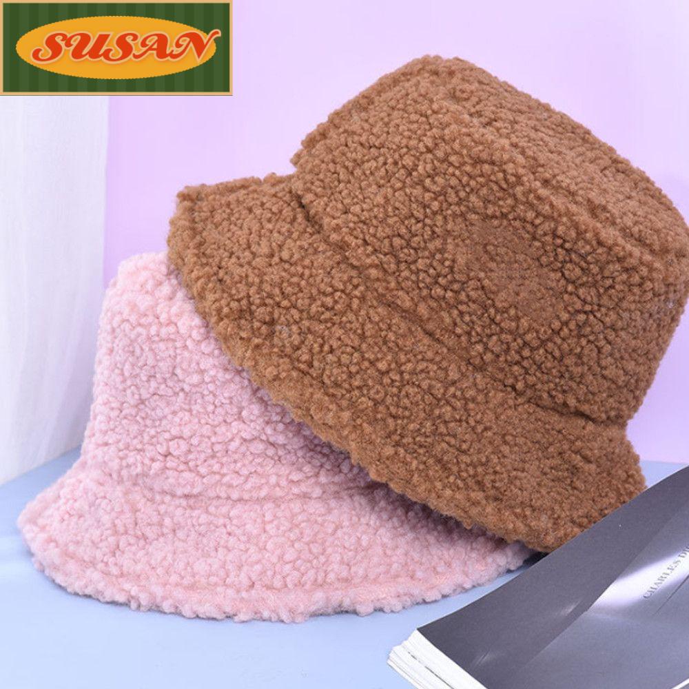 SUSANS Mũ Bucket Chất Liệu Mềm Mại Thời Trang Cho Nữ
