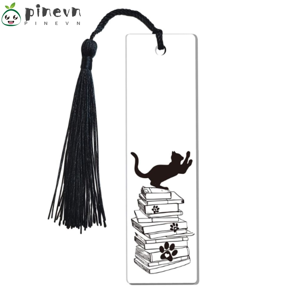 PINEVN Giá Đỡ Sách Bằng Acrylic Hình Mèo Xinh Xắn Tiện Dụng