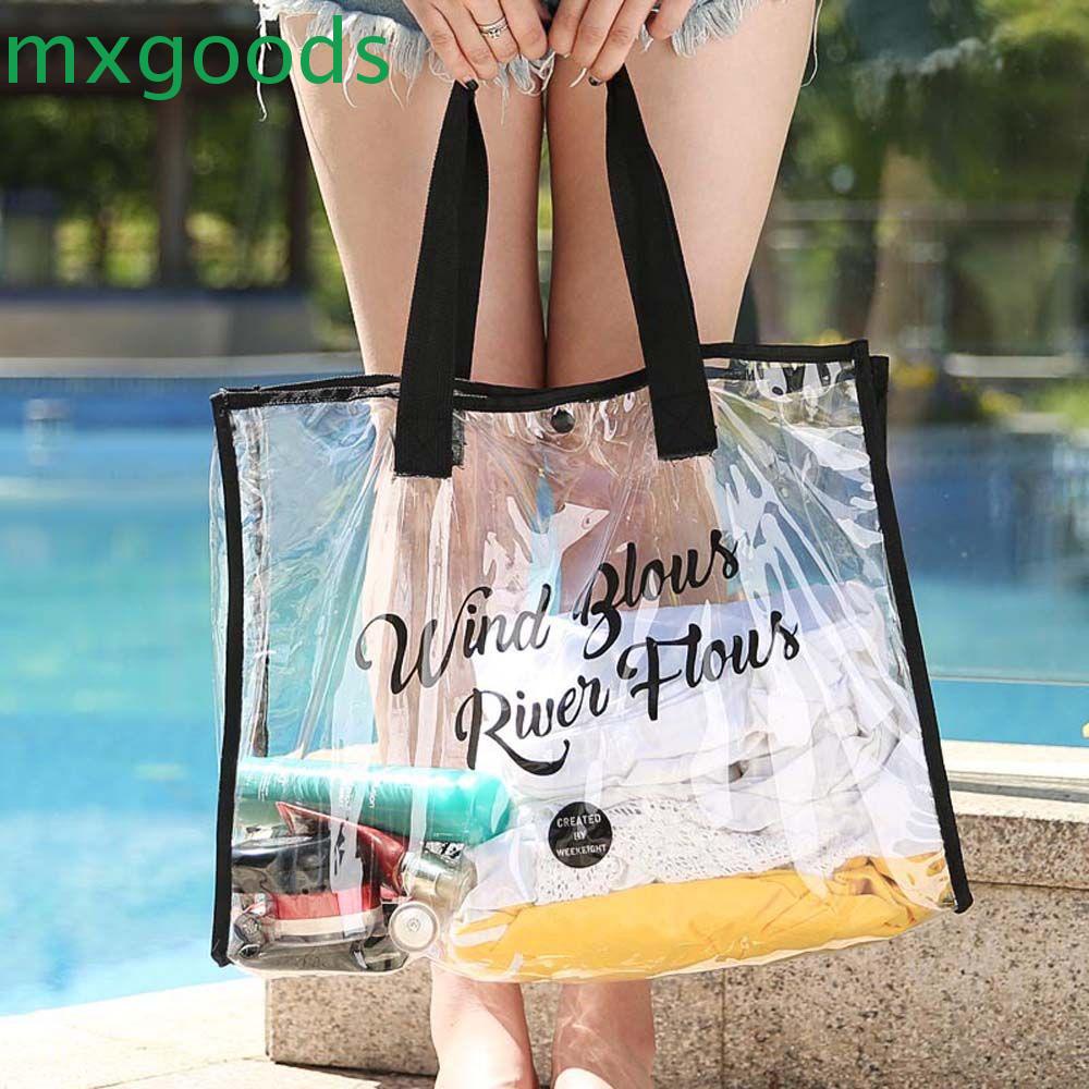 MXGOODS Túi Đựng Mỹ Phẩm In Chữ Thời Trang Năng Động