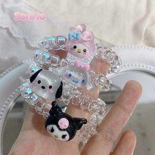 Dây Cột Tóc Co Giãn Hình Hello Kitty / Ếch Dễ Thương Cho Nữ
