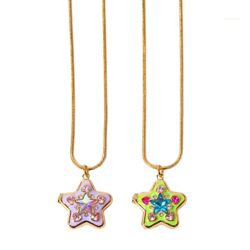 Vòng Cổ Choker Bằng Đồng Mặt Ngôi Sao Phong Cách Punk Rock Độc Đáo