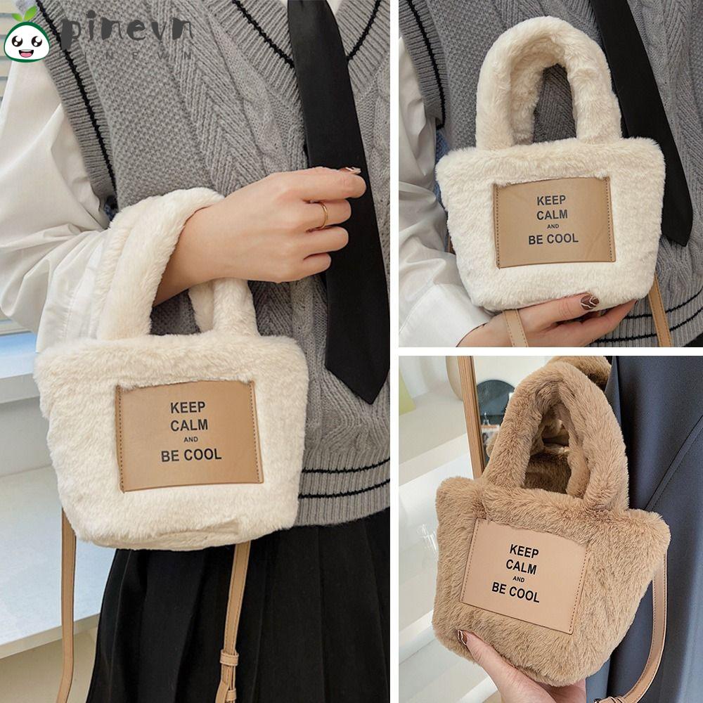 PINEVN Túi Đeo Chéo Bằng Vải Bông Mềm Mại Sức Chứa Lớn Cho Nữ