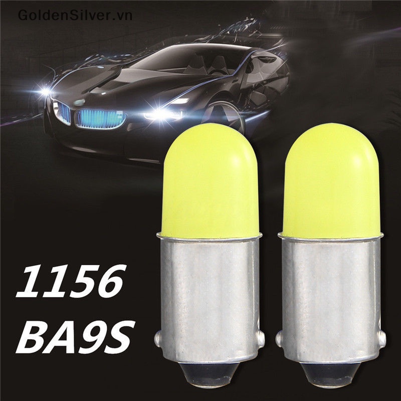 Set 2 Bóng Đèn Xi Nhan Ánh Sáng Vàng Bạc 1156 BA9S P21W COB 12V Cho Xe Hơi