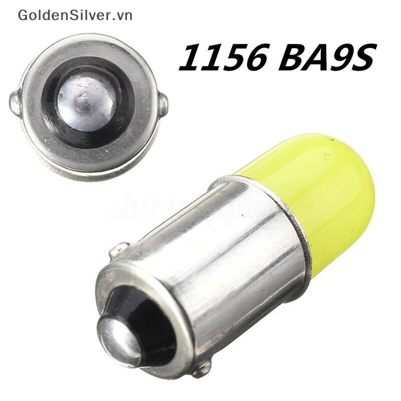 Set 2 Bóng Đèn Xi Nhan Ánh Sáng Vàng Bạc 1156 BA9S P21W COB 12V Cho Xe Hơi