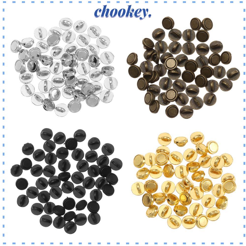 CHOOKEY 50 Nút Tròn Trơn 5mm Tự Khâu Giày