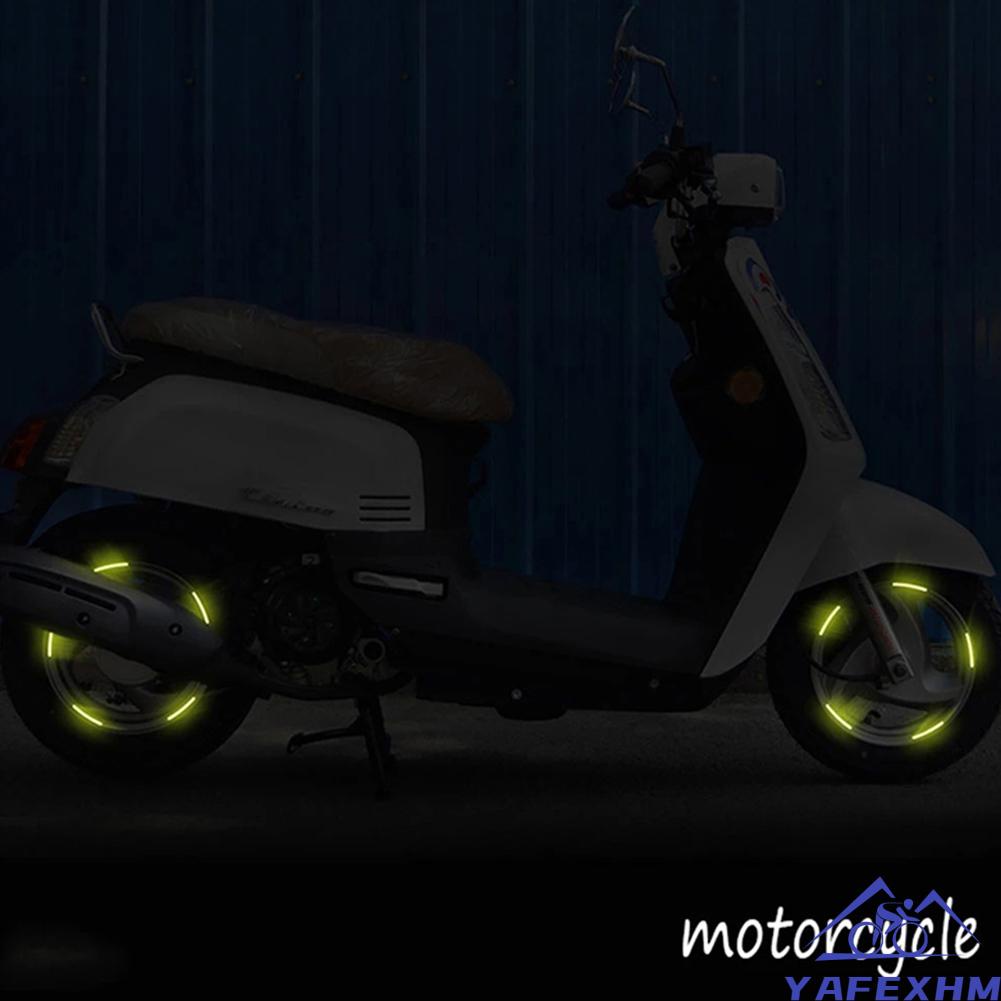 Bộ 20 Miếng Dán Phản Quang 90 * 7mm Trang Trí Viền Bánh Xe