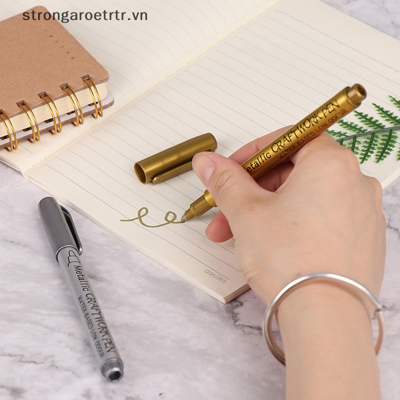 Bút Lông Vẽ Đánh Dấu Vĩnh Viễn Chống Nước Màu Vàng / Bạc