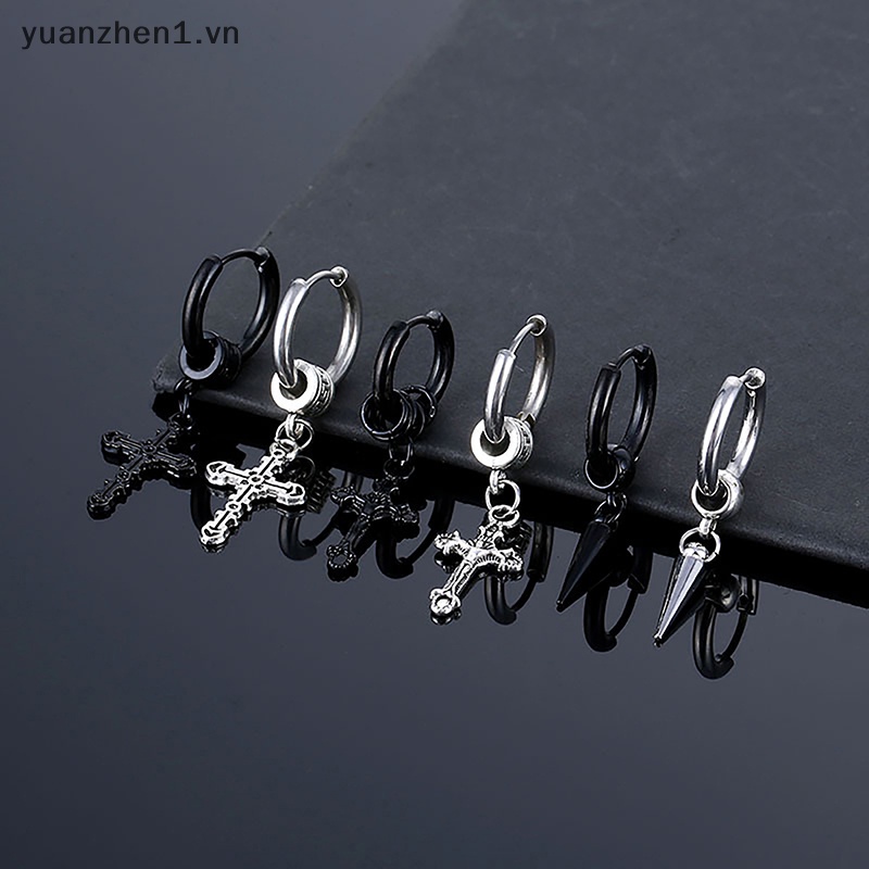 1 Khuyên Tai Tròn Bằng Thép Không Gỉ Thời Trang Cá Tính