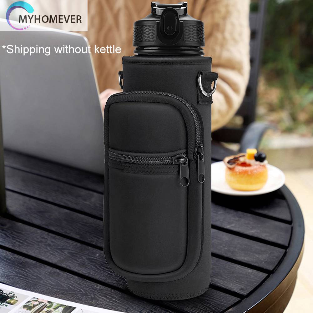 Túi Đựng Bình Nước 1000ML Bằng Cao Su Tổng Hợp Có Dây Đeo Vai Điều Chỉnh Đ