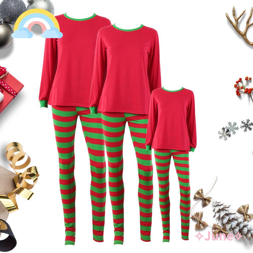 JUNE Bộ Pijama HọA TiếT GiáNg Sinh Cho NgườI LớN Và Trẻ Em