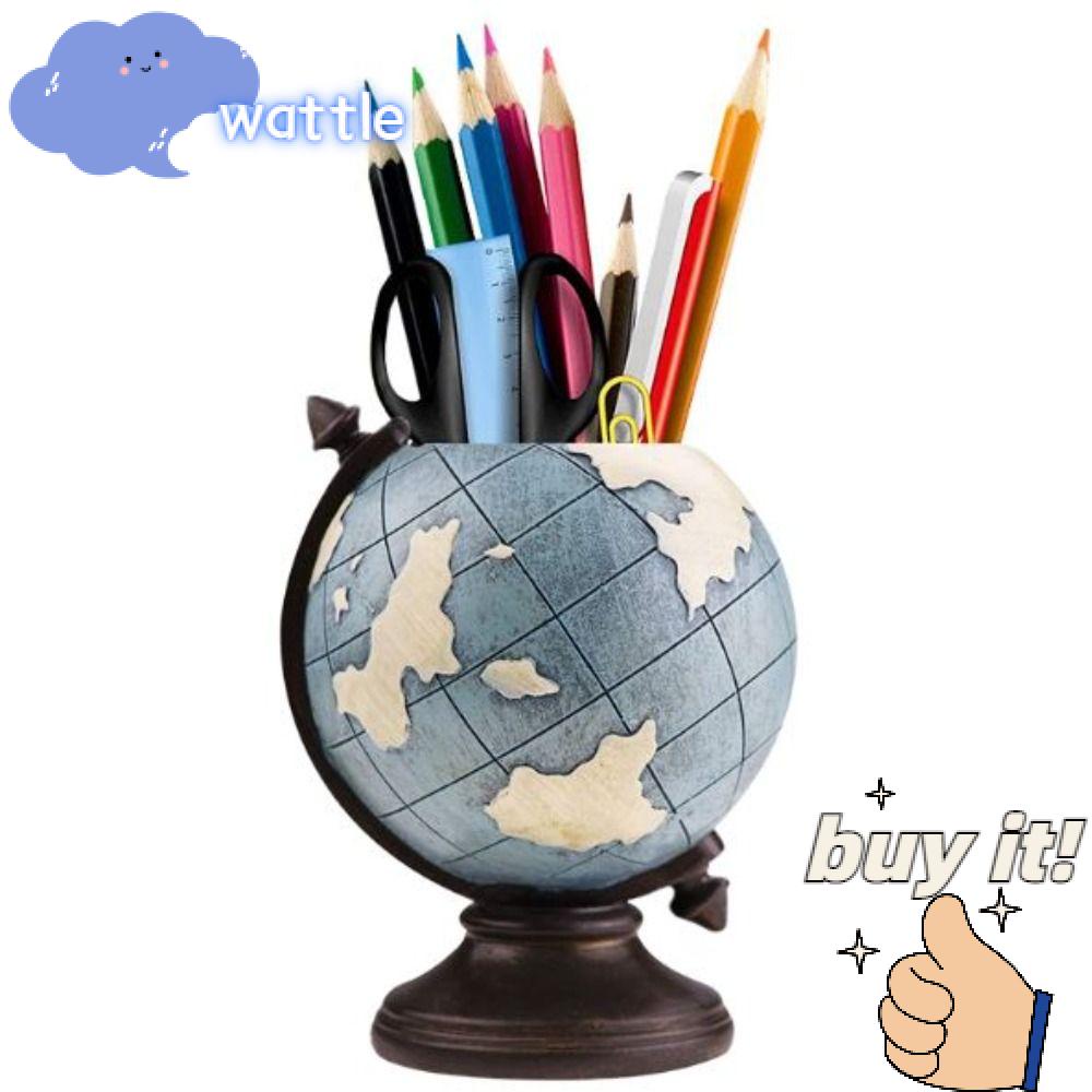 WATTLE Giá Đỡ Bút Bằng Nhựa Resin Màu Xanh Dương Độc Đáo Trang Trí Nhà Cửa / Văn Phòng