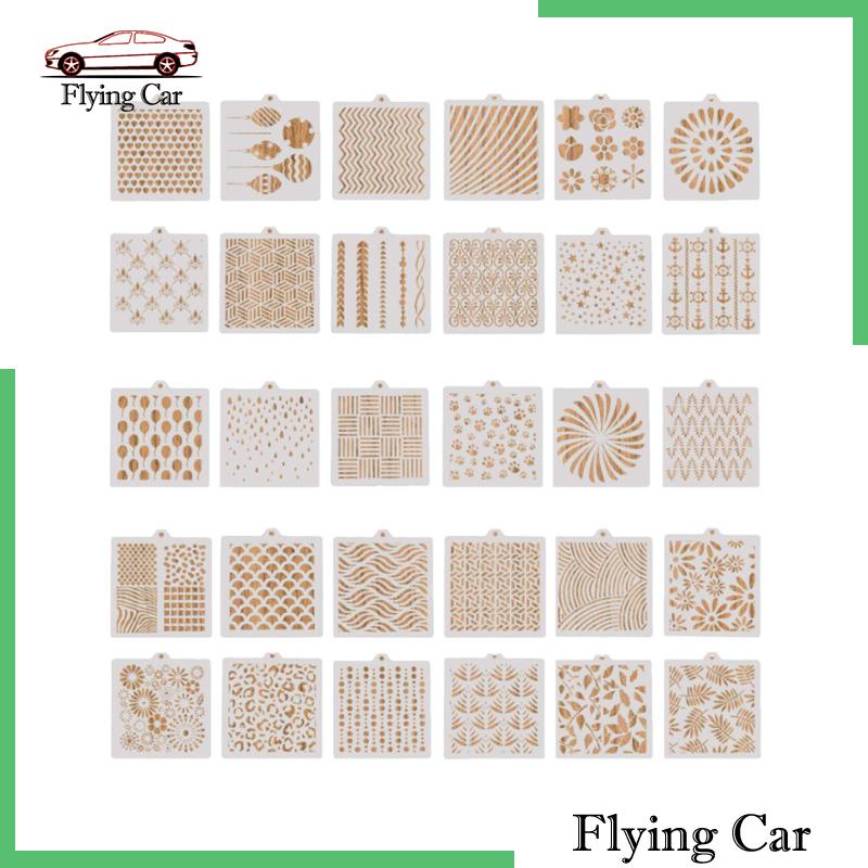 Bộ 30 Khuôn Cắt In Nổi Bằng Gỗ Dùng Trang Trí Tường DIY