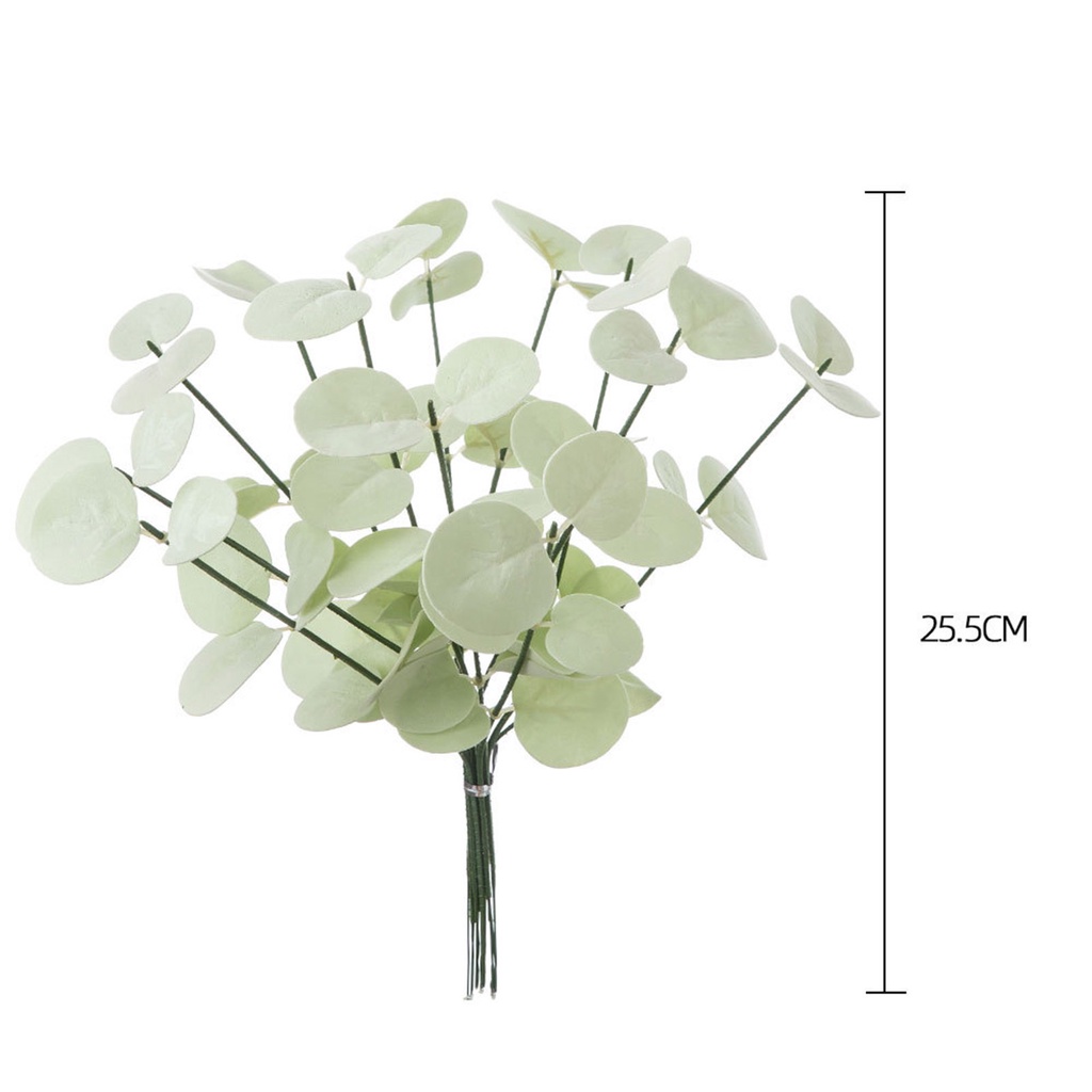 Nhánh Lá Bạch Đàn Nhân Tạo Màu Trắng / Xanh Lá Lâu Trôi Độc Đáo Trang Trí Nhà Cửa / Tiệc Cưới