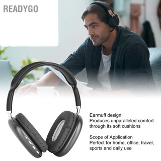 ReadyGo Tai nghe Bluetooth không dây kép Âm thanh nổi thoải mái có thể thu vào Màu đen