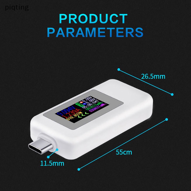 Thiết Bị Kiểm Tra Dòng Điện Hai Chiều USB-C Màn Hình Màu Loại C