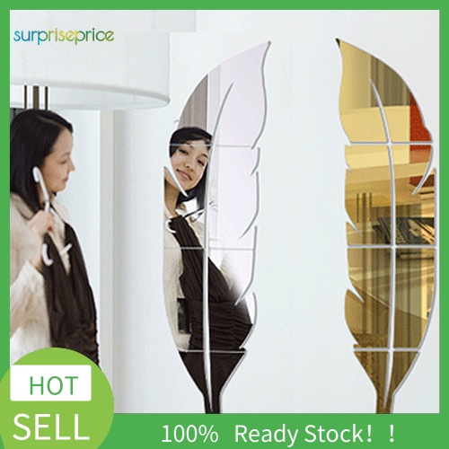 (Bất Ngờ) Hình Dán Tường Acrylic Tráng Gương Hiện Đại Có Thể Tháo Rời Trang Trí