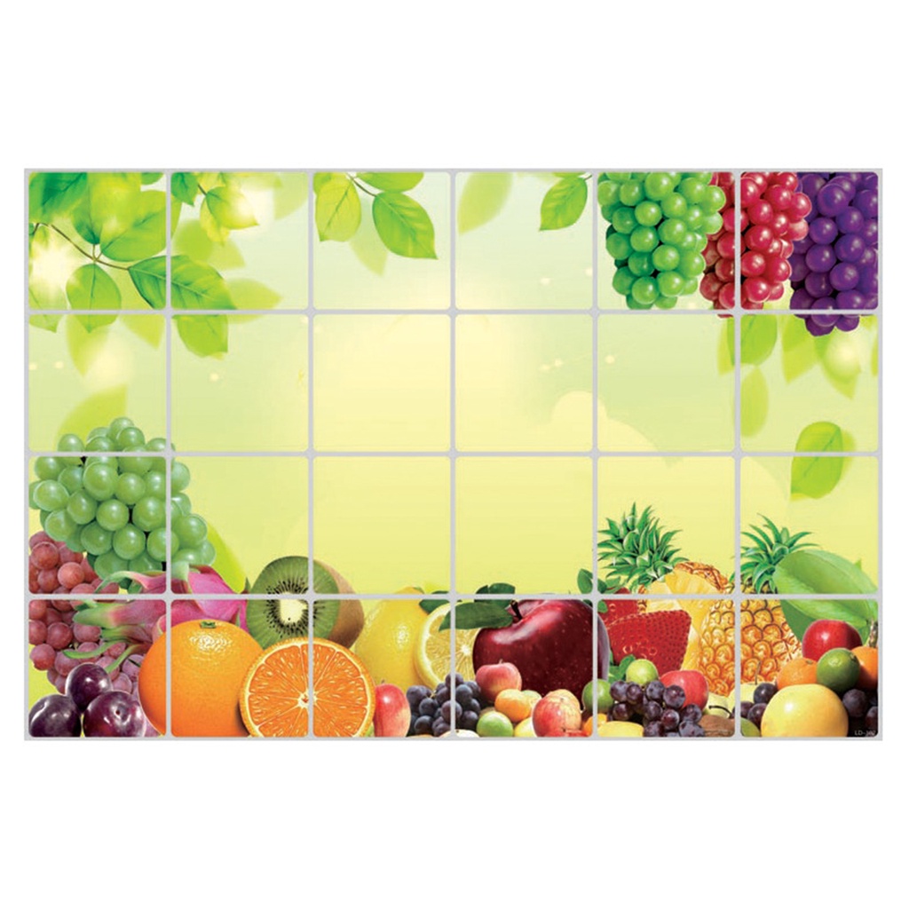 Sticker Dán Tường Chống Dầu Chống Thấm Nước Tự Dính Có Thể Tháo Rời Cho Nhà Bếp