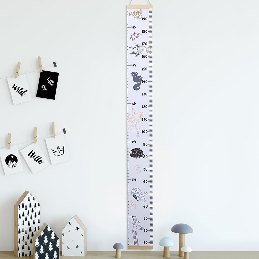 Thước Đo Chiều Cao Treo Tường Trang Trí Hình Cú / Voi / Sóc Hoạt Hình Đáng Yêu Dành Cho Trẻ