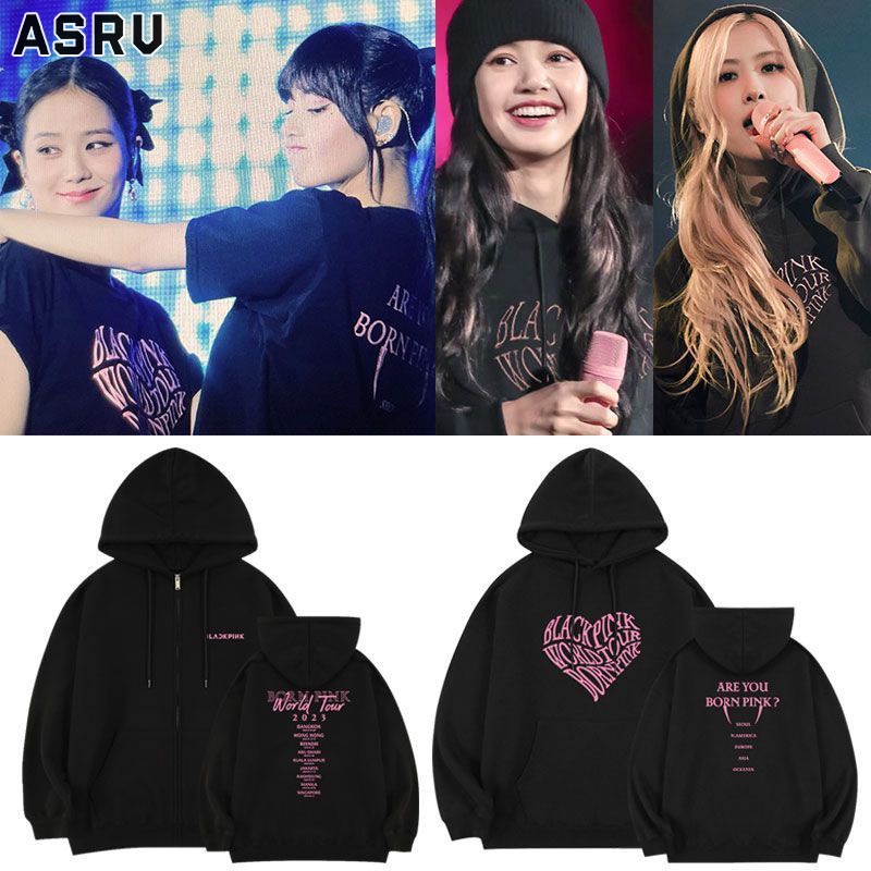 Áo sweatshirt mỏng ASRV dáng rộng thời trang thường ngày phong cách Blackpink