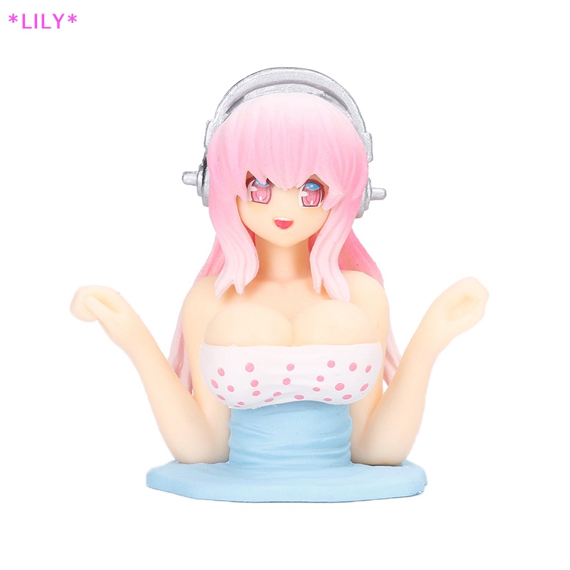 Lily Lắc ngực cô gái trang trí sexy dễ thương búp bê hình dạng đầy đặn Phụ Kiện Xe Hơi uuu