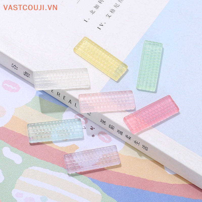 Bộ 2 Mô Hình Kem VASTJI Mini Màu Dạ Quang Dùng Trang Trí Nhà Búp Bê