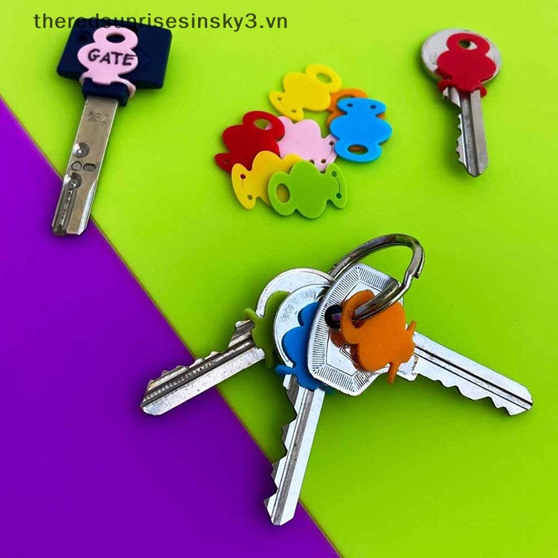 Bộ 12 Vỏ Bọc Chìa Khóa Bằng Silicon Nhiều Màu Sắc