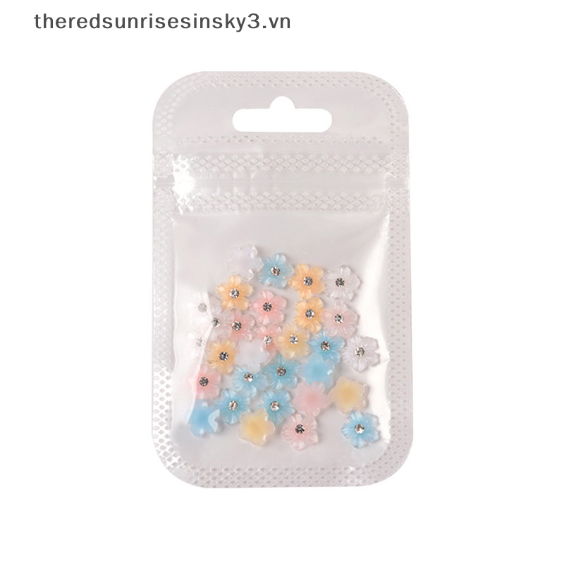 Set 30 Bông Hoa Pha Lê 3D Nhiều Kích Cỡ Trang Trí Móng Tay Nghệ Thuật Thời Trang