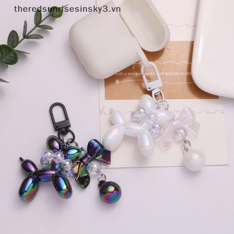 # # Thời Trang # Móc Khóa Điện Thoại Di Động Mặt Hình Chú Chó Bong Bóng Trái Tim Nổi Dễ Thương Sáng Tạo Vui Nhộn